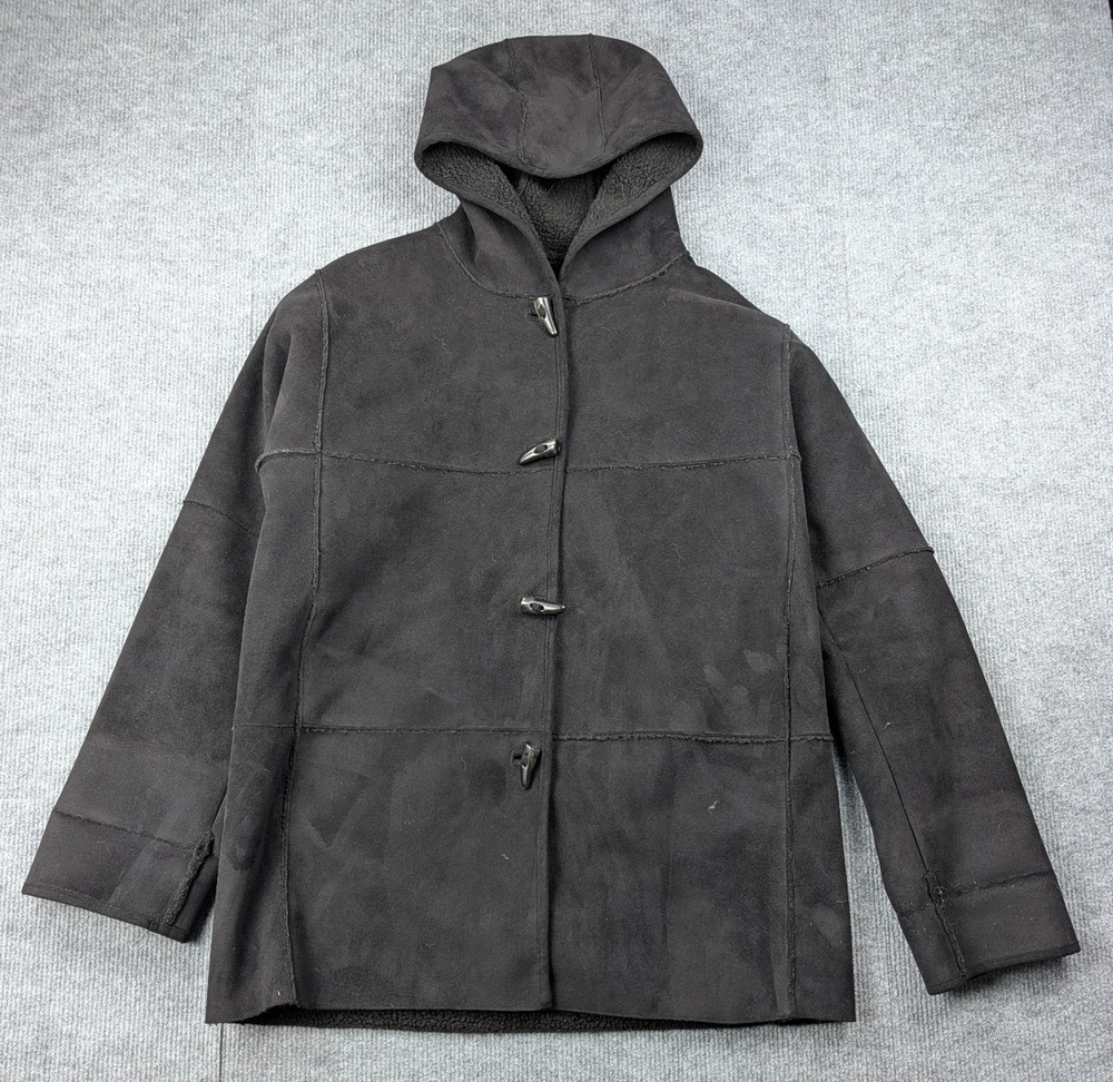Ralph Lauren Coat Womens Medium Petite Sherpa Lined Toggle Penny Lane Vintage